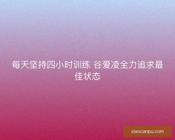 每天坚持四小时训练 谷爱凌全力追求最佳状态 每天坚持四小时训练 谷爱凌全力追求最佳状态